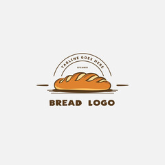 Bread Logo design template. Badges bread elements for restaurant. vector illustration.