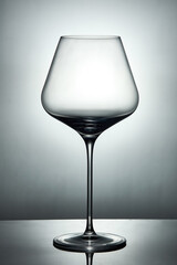 Empty transparent clean wine glass