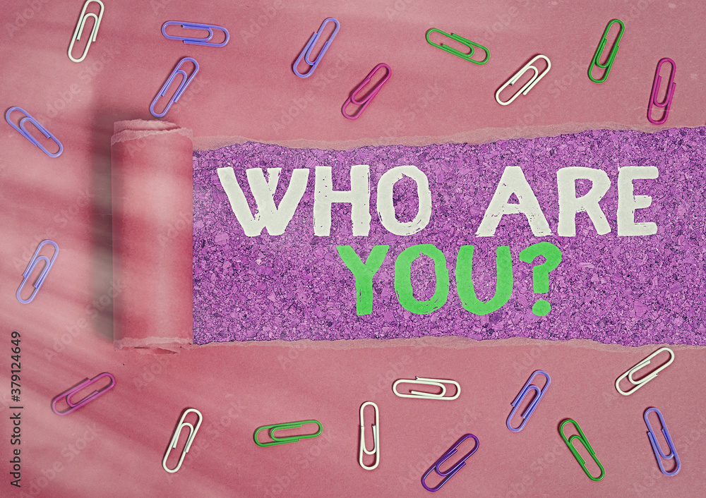 Poster writing note showing who are youquestion. business concept for inviting someone to join in your loca
