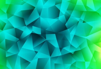Obraz premium Light Green vector triangle mosaic template.