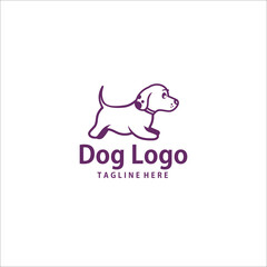 dog logo design template silhouette vector icon