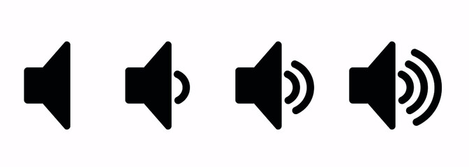 Volume icon icon, sound level, vector graphics