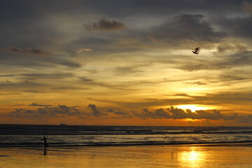 Sunset at Cox's Bazar Sea Beach, Bangladesh