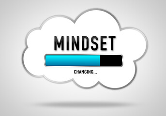 loading bar illustration with the message MINDSET CHANGING