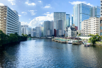 Obraz premium 日本 天王洲アイルの運河