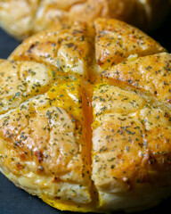 Korean Garlic Bread with Smoked Beef