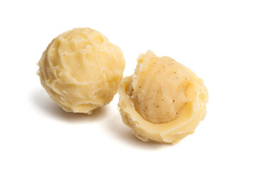 chocolate truffles isolated