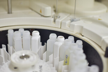 Fototapeta na wymiar Close-up of Biochemical automatic analyzer.