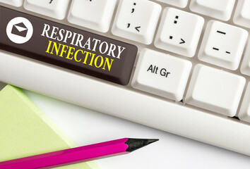 Conceptual hand writing showing Respiratory Infection. Concept meaning any infectious disease that...