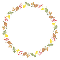 Autumn Frame Illustration - autumn leaves frame