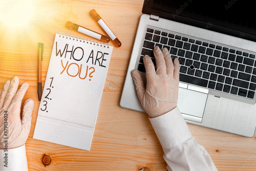 Poster text sign showing who are youquestion. business photo text inviting someone to join in your local gr