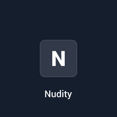 Nudity icon isolated on background. Caution symbol modern, simple, vector, icon for website design, mobile app, ui. Vector Illustration