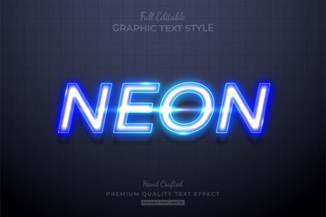 Blue Neon Editable Text Style Effect Premium