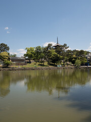 Fototapeta na wymiar Pagoda del Templo Kofukuji, en Nara, Japón