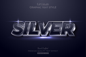 Silver Editable Text Style Effect Premium