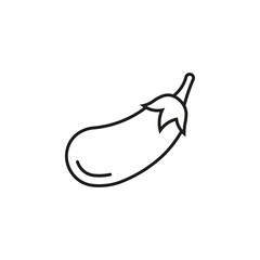 Eggplant icon. Vector. Line style.