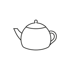 Teapot icon. Kettle. Vector. Line style.