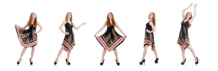 Woman in fashion clothing concept