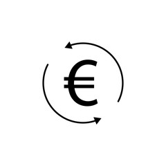 circle, arrow, euro icon. Element of finance illustration. Signs and symbols icon can be used for web, logo, mobile app, UI, UX