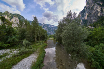 Trekking along the Brenta River in italy 