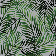 Naklejka na ściany i meble Tropical leaf pattern, for book, cover, banner, textile, wrapping