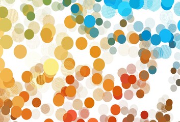 Light Blue, Yellow vector backdrop with dots.