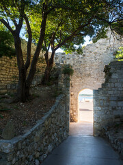 Sea gate to old town of rab in croatia