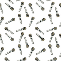 Naklejka premium Microphone printable seamless pattern for banners, posters, wallpapers and other creativity.