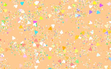 Light Multicolor vector template with chaotic shapes.