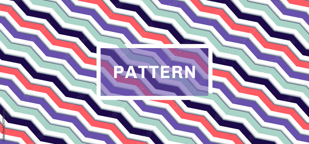 Wall mural 3d chevron pattern background and texture
