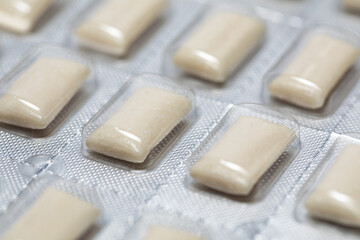 Close up anti smoking nicotine gum