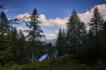 Col Bricon lakes in the dolomites