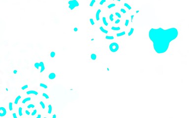 Light BLUE vector texture with abstract forms.