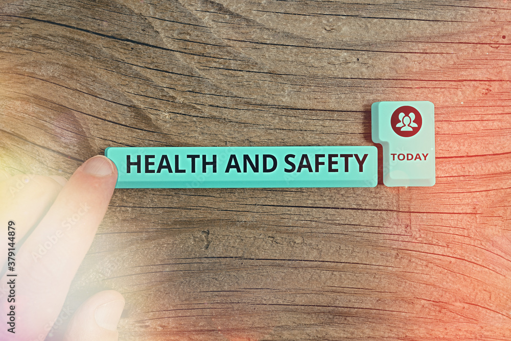 Poster handwriting text writing health and safety. conceptual photo procedures intended to prevent accident