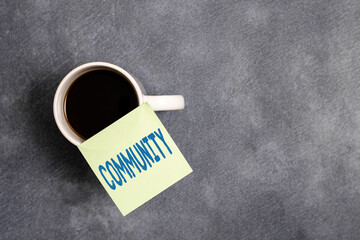 Word writing text Community. Business photo showcasing group of showing with a common...