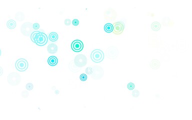 Light Blue, Green vector pattern with spheres.