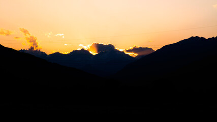 Tramonto fotografato a Verbania, Piemonte, Italia.