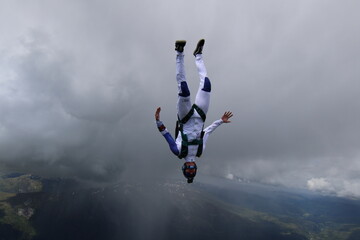 Naklejka na ściany i meble Skydiving in Norway
