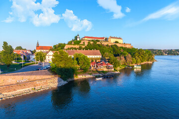 Fototapeta na wymiar Panoramic view of Petrovaradin castle, Novi Sad, Serbia