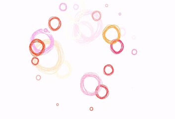 Light Pink, Yellow vector backdrop with dots.