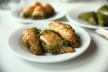 Traditional Turkish Baklava with pistachio
