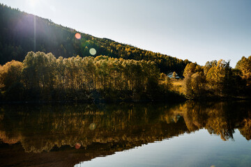 River wild. Hallingdalselva in autumn. Shot in at Gol, Hallingdal, Norway © SteinOve