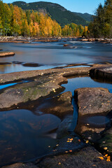 River wild. Hallingdalselva in autumn. Shot in at Gol, Hallingdal, Norway © SteinOve