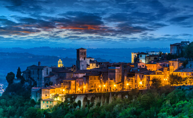 View of Narni, an ancient hilltown of Umbria, Italy