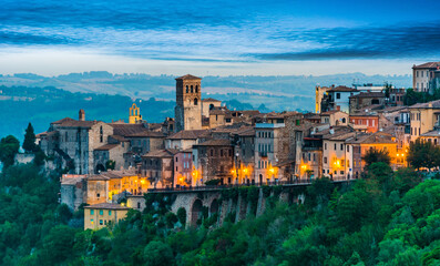 View of Narni, an ancient hilltown of Umbria, Italy - obrazy, fototapety, plakaty