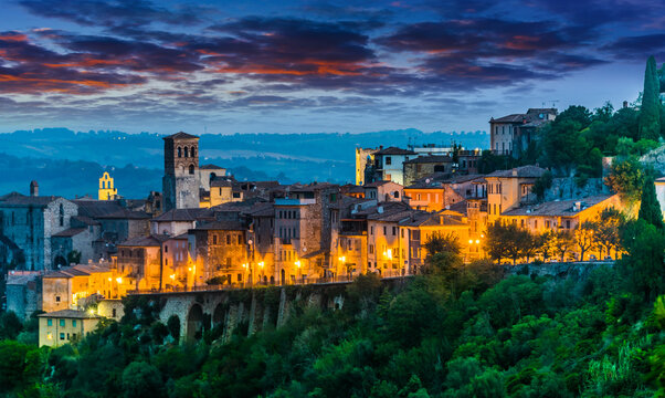 View of Narni, an ancient hilltown of Umbria, Italy
