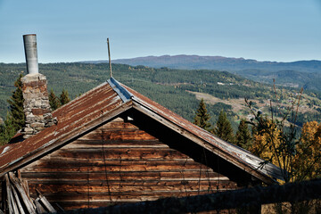 Countryside of Norway. Rural landscape from a different time.  Shot in Hallingdal, Gol. View...