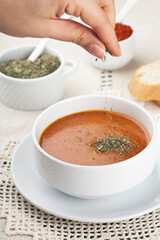 Soup with thyme