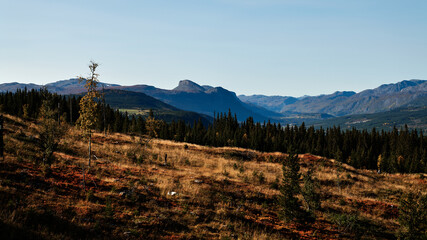 Countryside of Norway. Rural landscape from a different time.  Shot in Hallingdal, Gol. View towards Hemsedal. © SteinOve