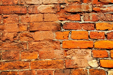 The fragment wall of brick close-up.
